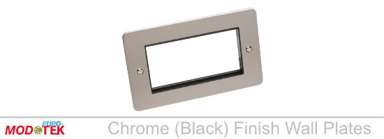 Chrome (Black) Finish Wall Plates